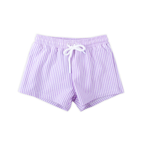 Santorini Stripe Swim Trunks Purple