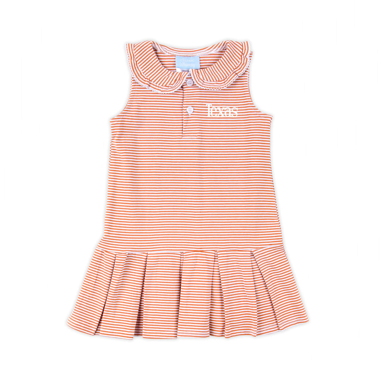 Burnt Orange Stripe Tennis Dress