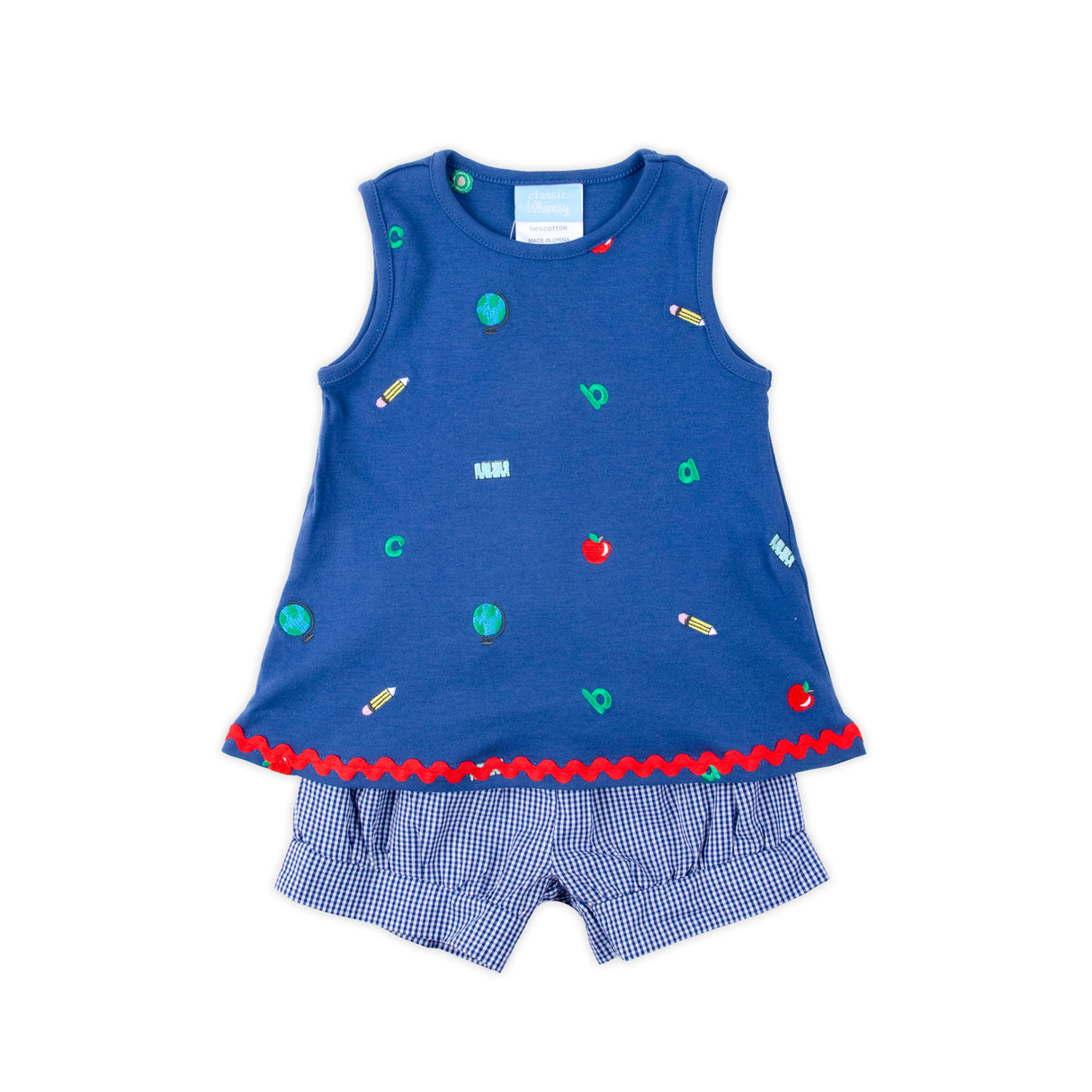 School Rules Blue Gingham Eleanor Short Set