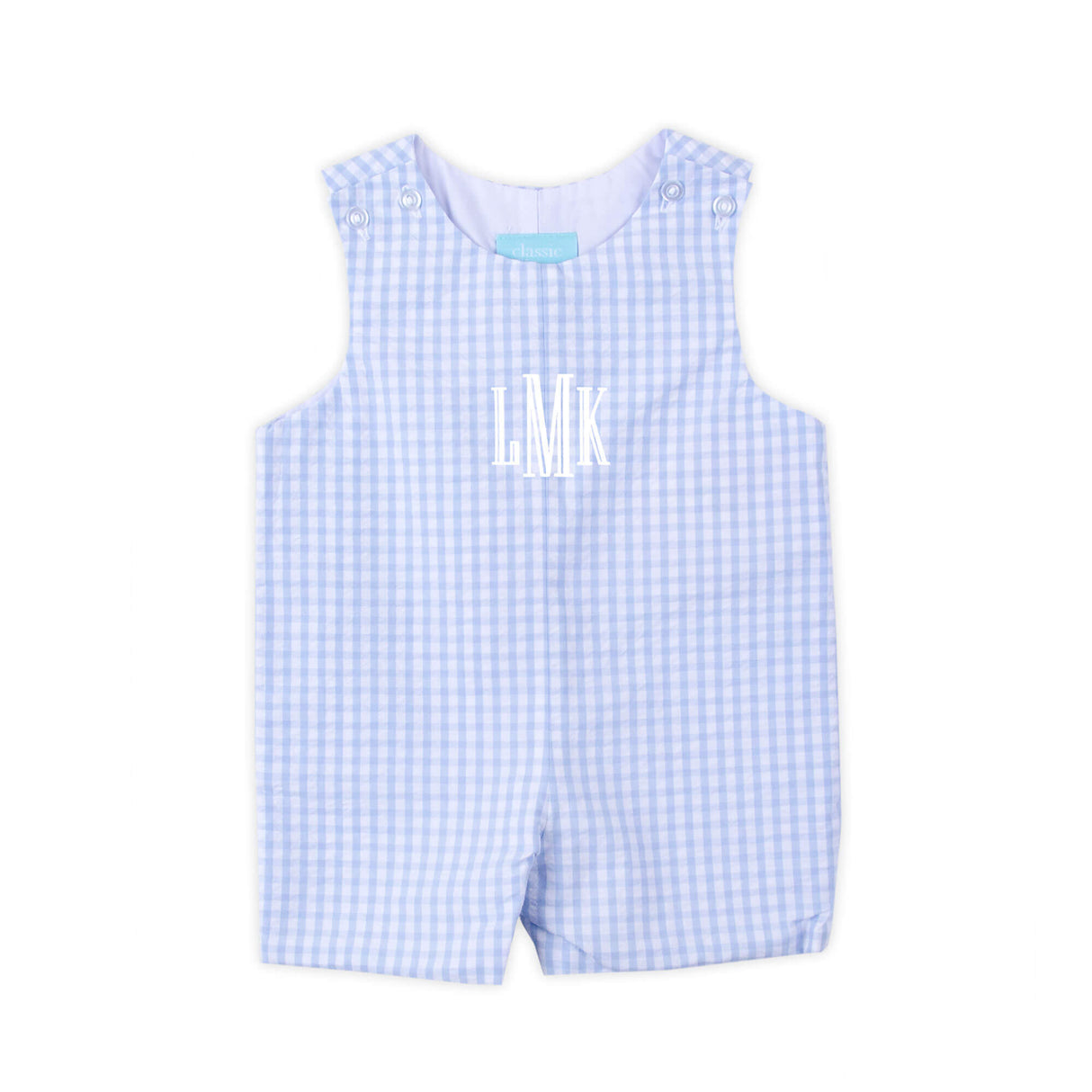 Light Blue Seersucker Check Jon Jon