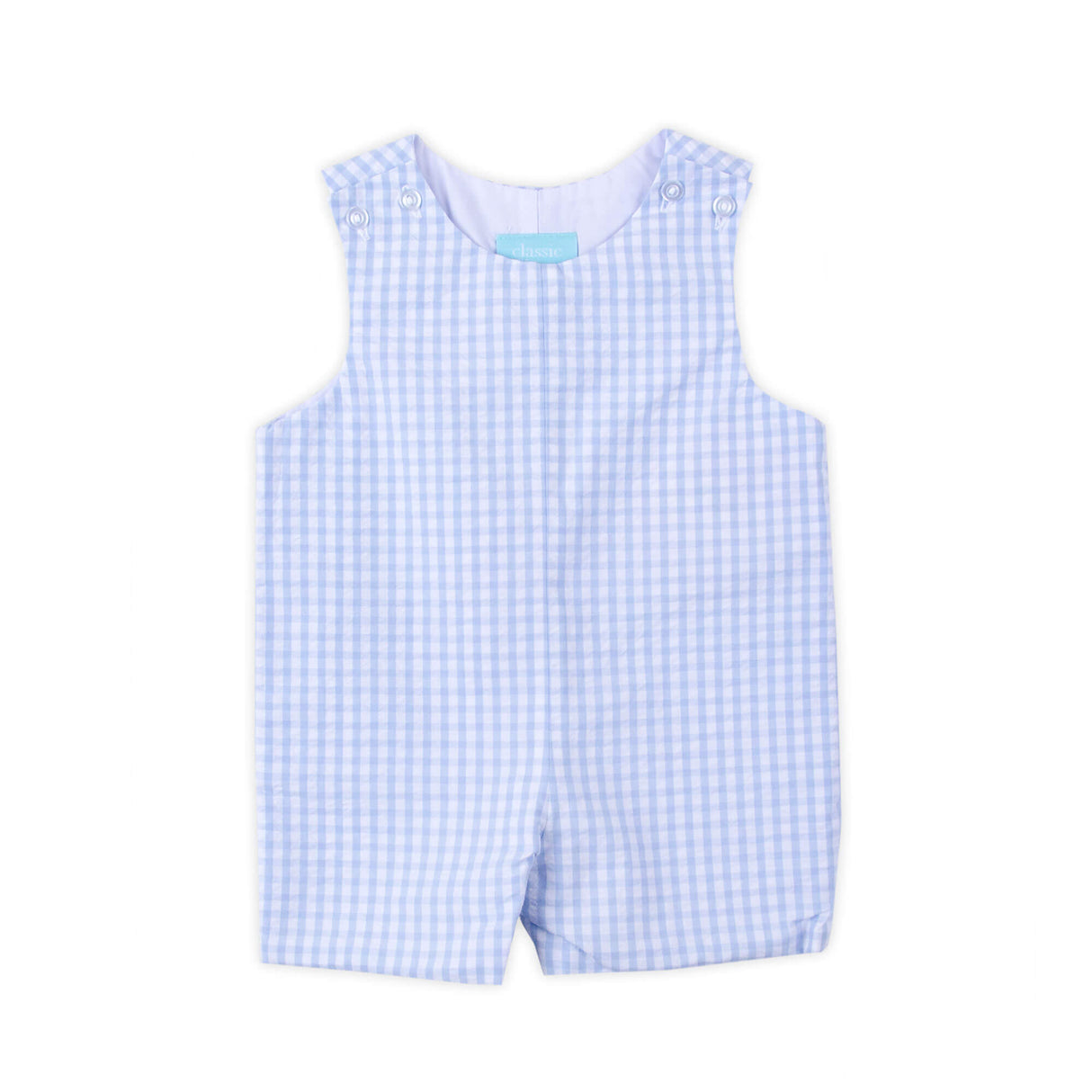 Light Blue Seersucker Check Jon Jon