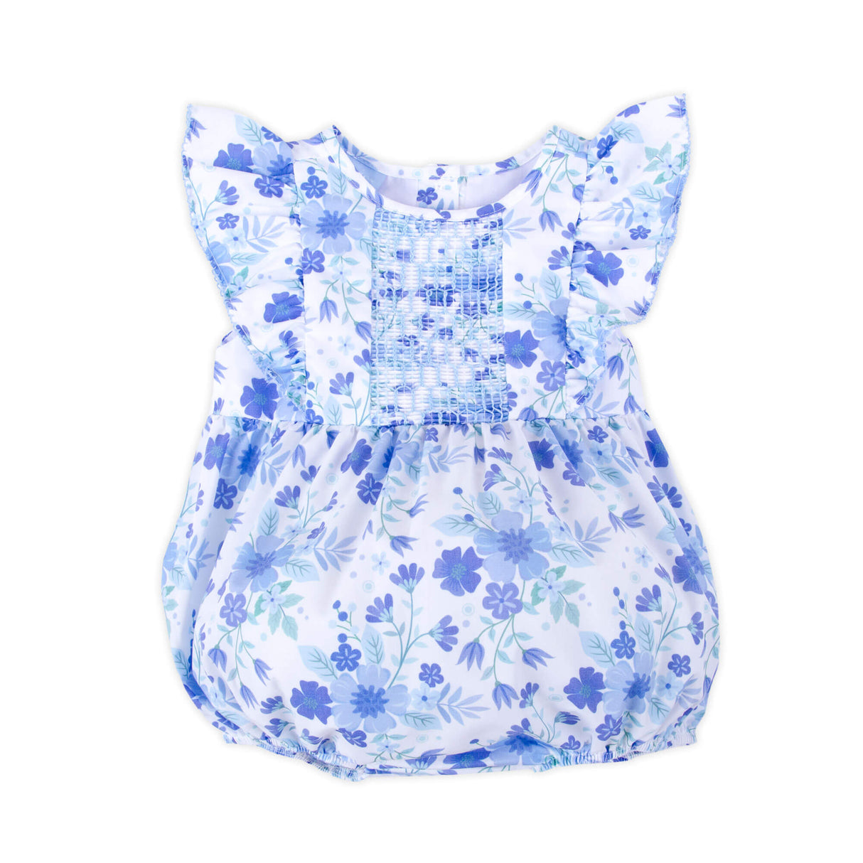 Petal Dream Blue Smocked Rachel Bubble