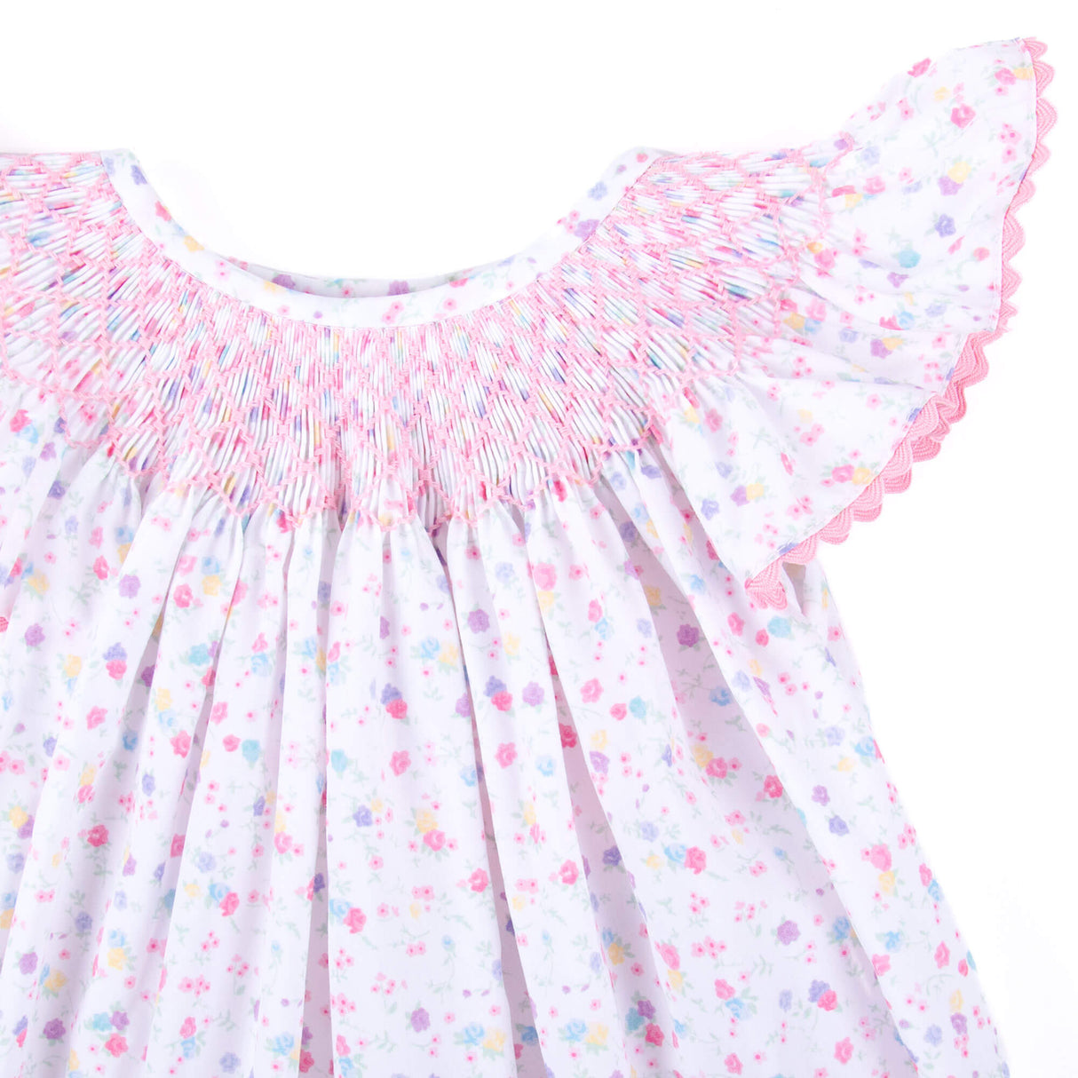 Beautiful Blooms Smocked Angel Sleeve Bubble