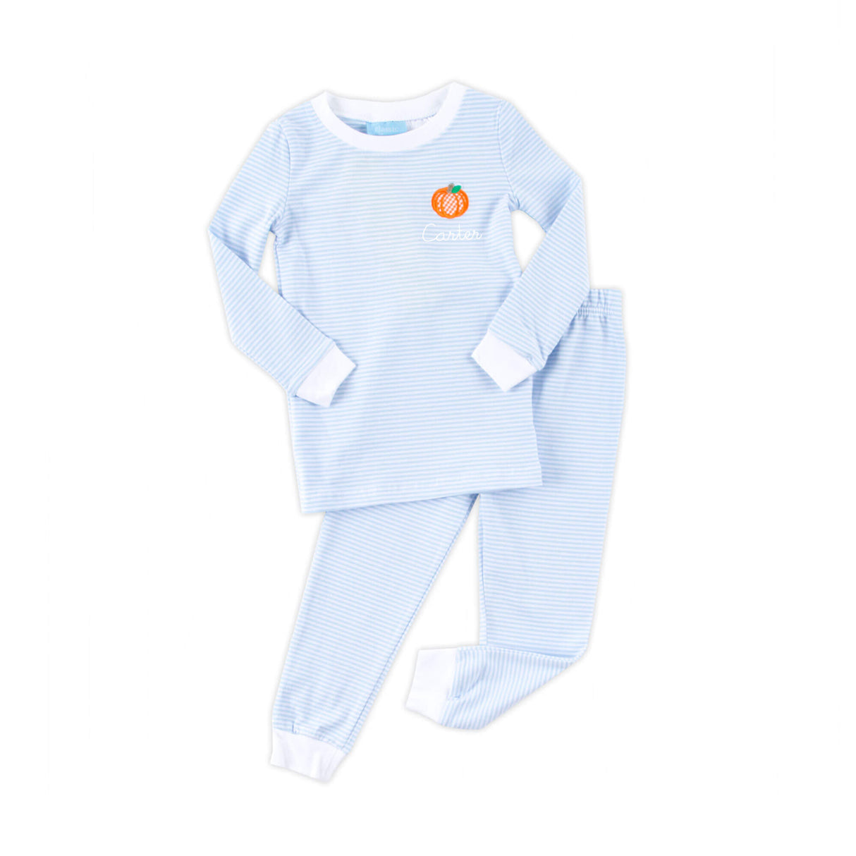 Pumpkin Light Blue Stripe Pajamas