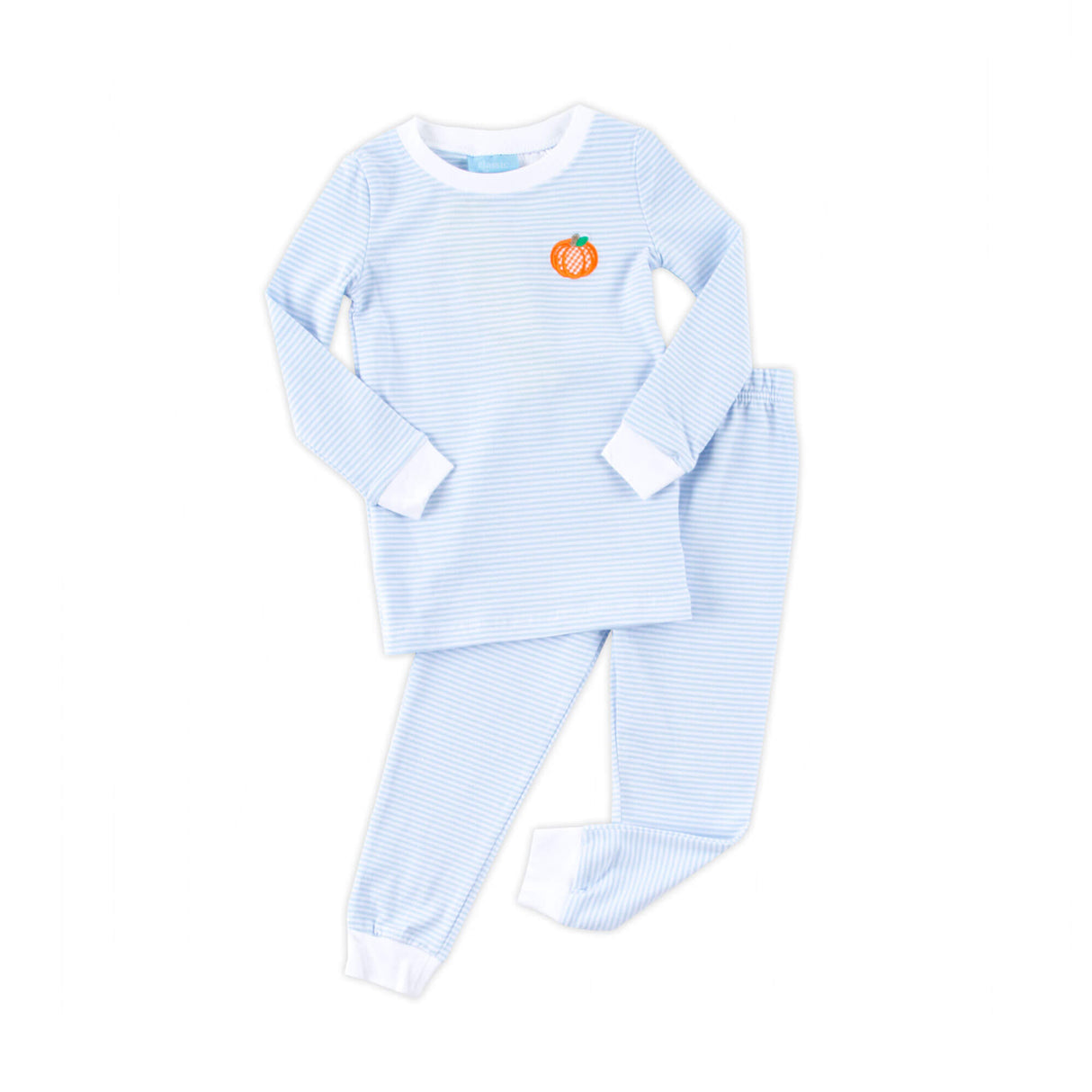 Pumpkin Light Blue Stripe Pajamas