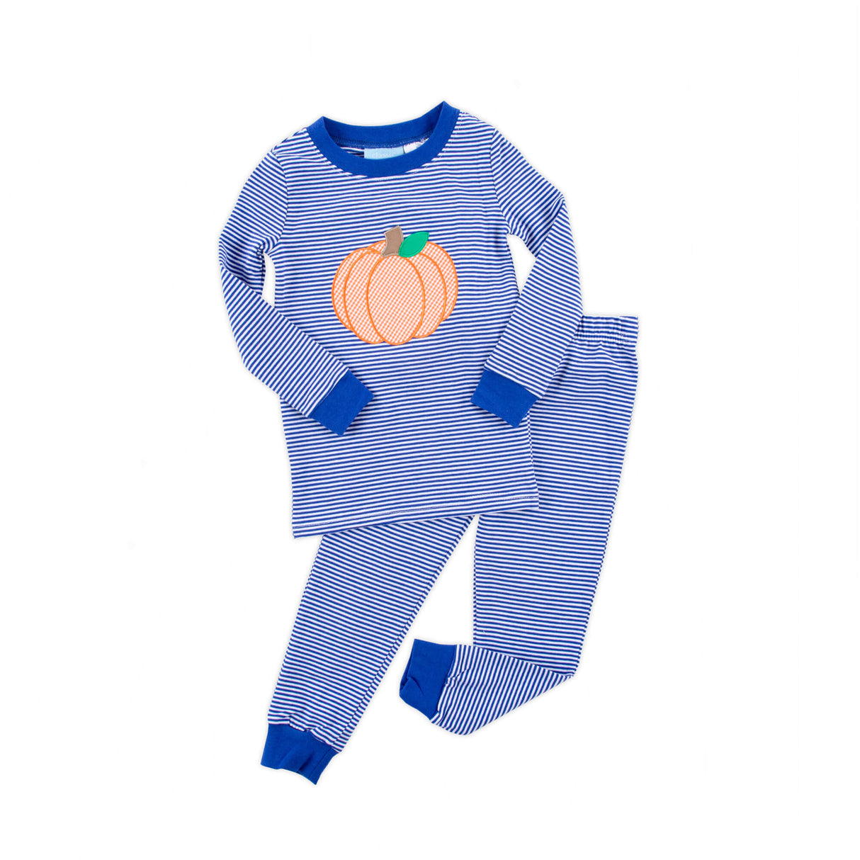 Pumpkin Royal Blue Stripe Pajamas