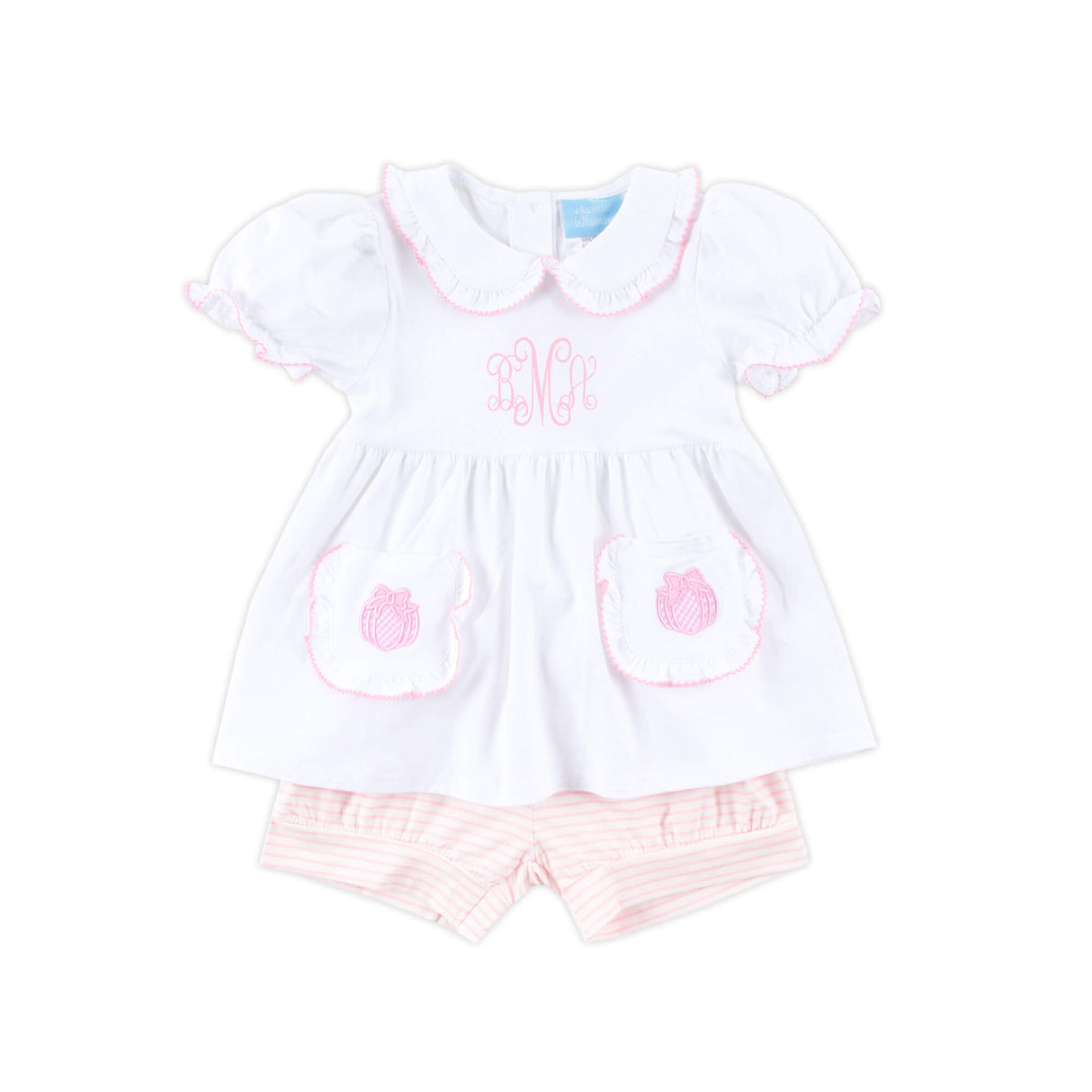 Cute As A Pumpkin Pink Stripe Caroline Short Set
