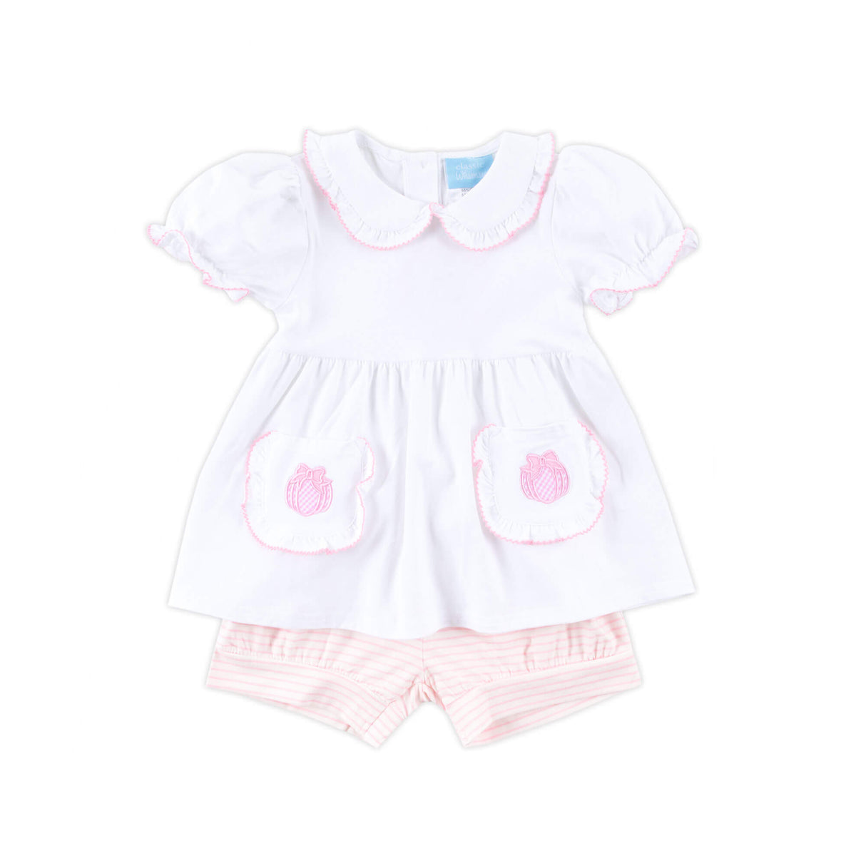 Cute As A Pumpkin Pink Stripe Caroline Short Set