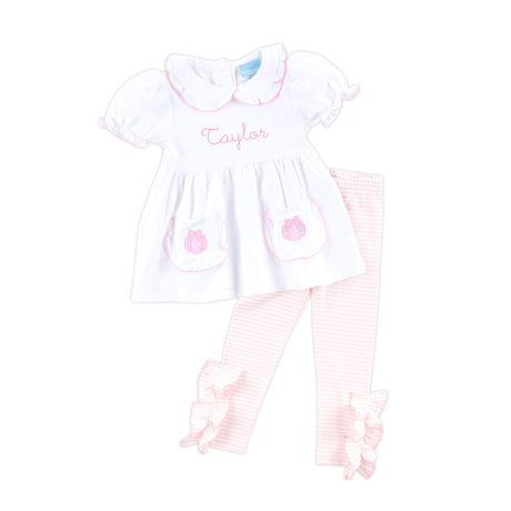 Cute as a Pumpkin Pink Stripe Caroline Legging Set