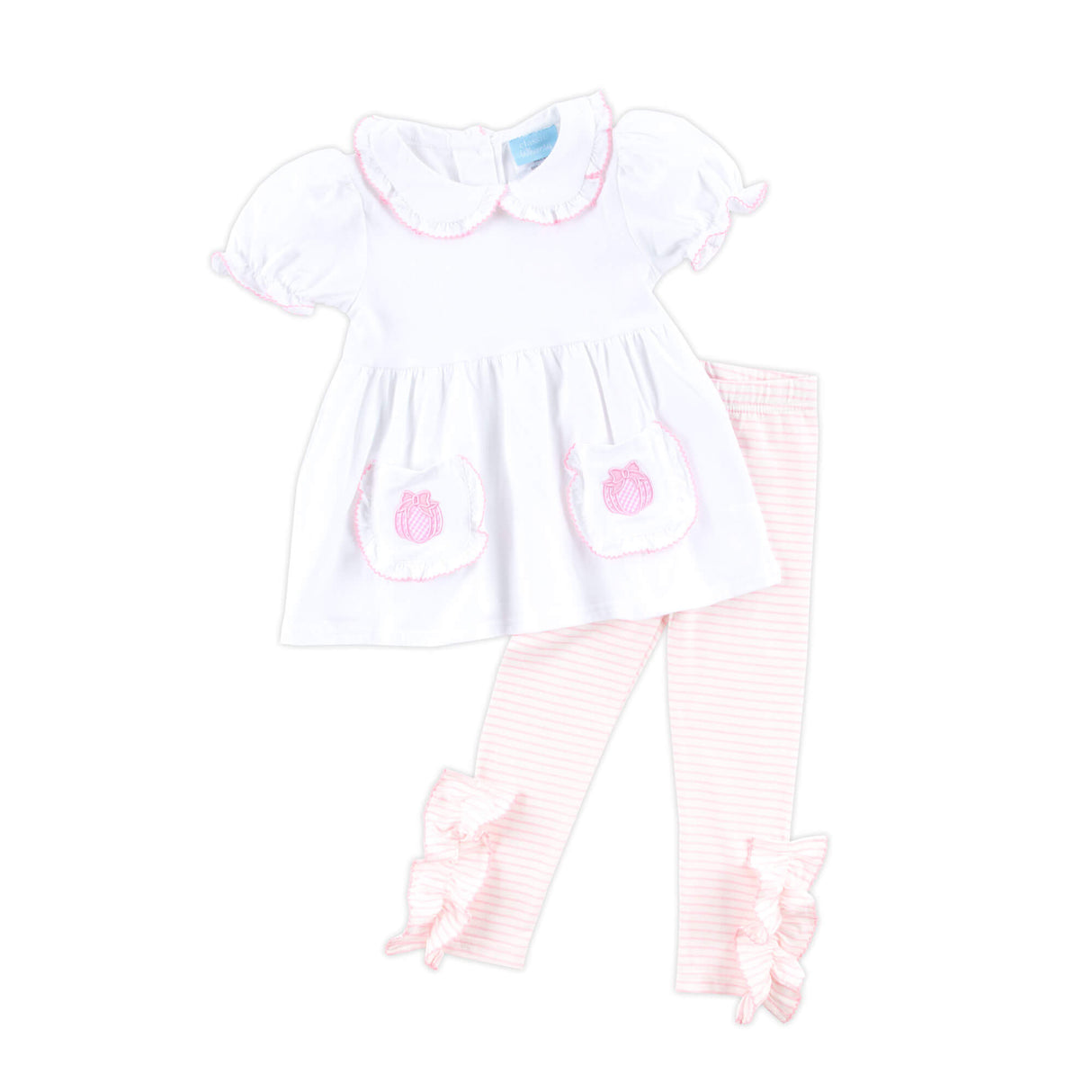 Cute as a Pumpkin Pink Stripe Caroline Legging Set