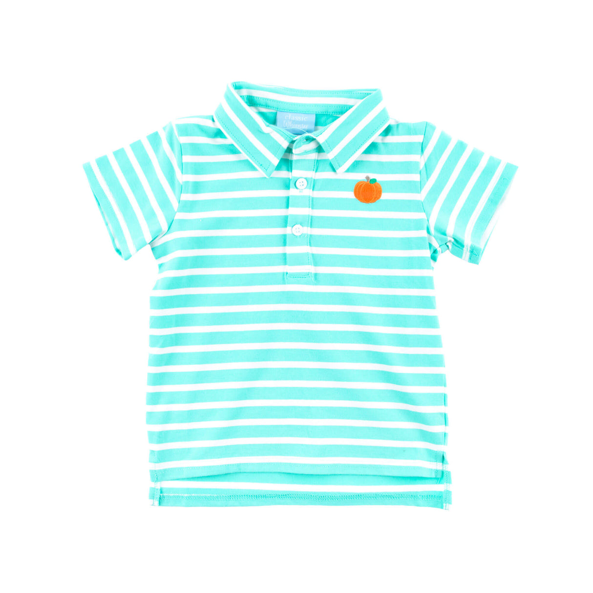 Cute Harvest Turquoise Stripe Polo