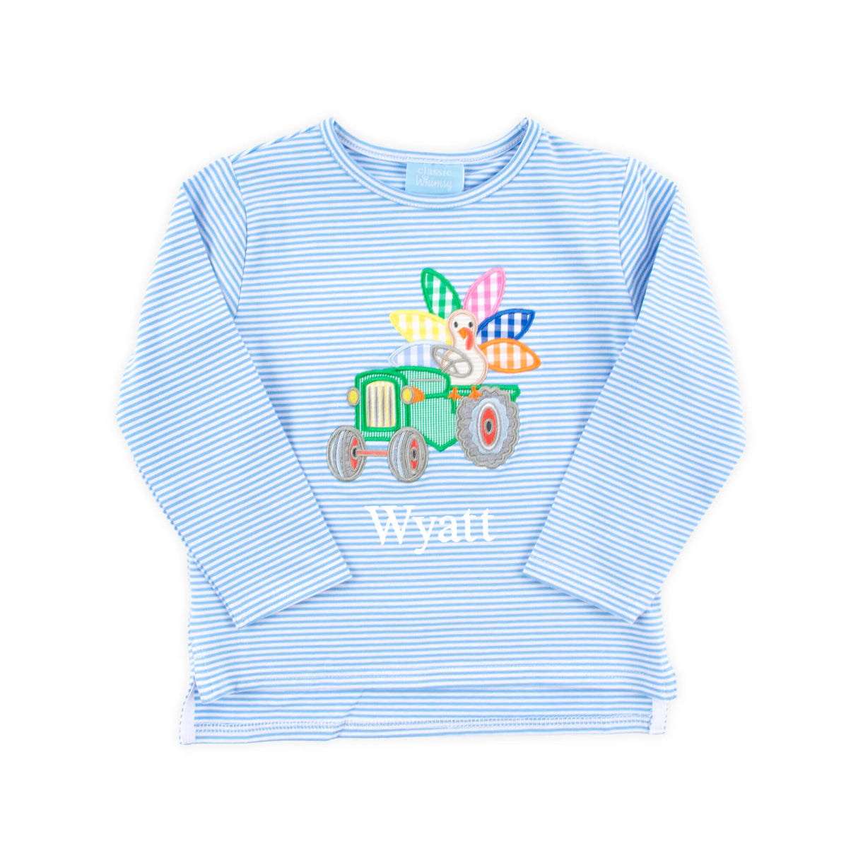 Turkey Tractor Blue Stripe Long Sleeve Shirt