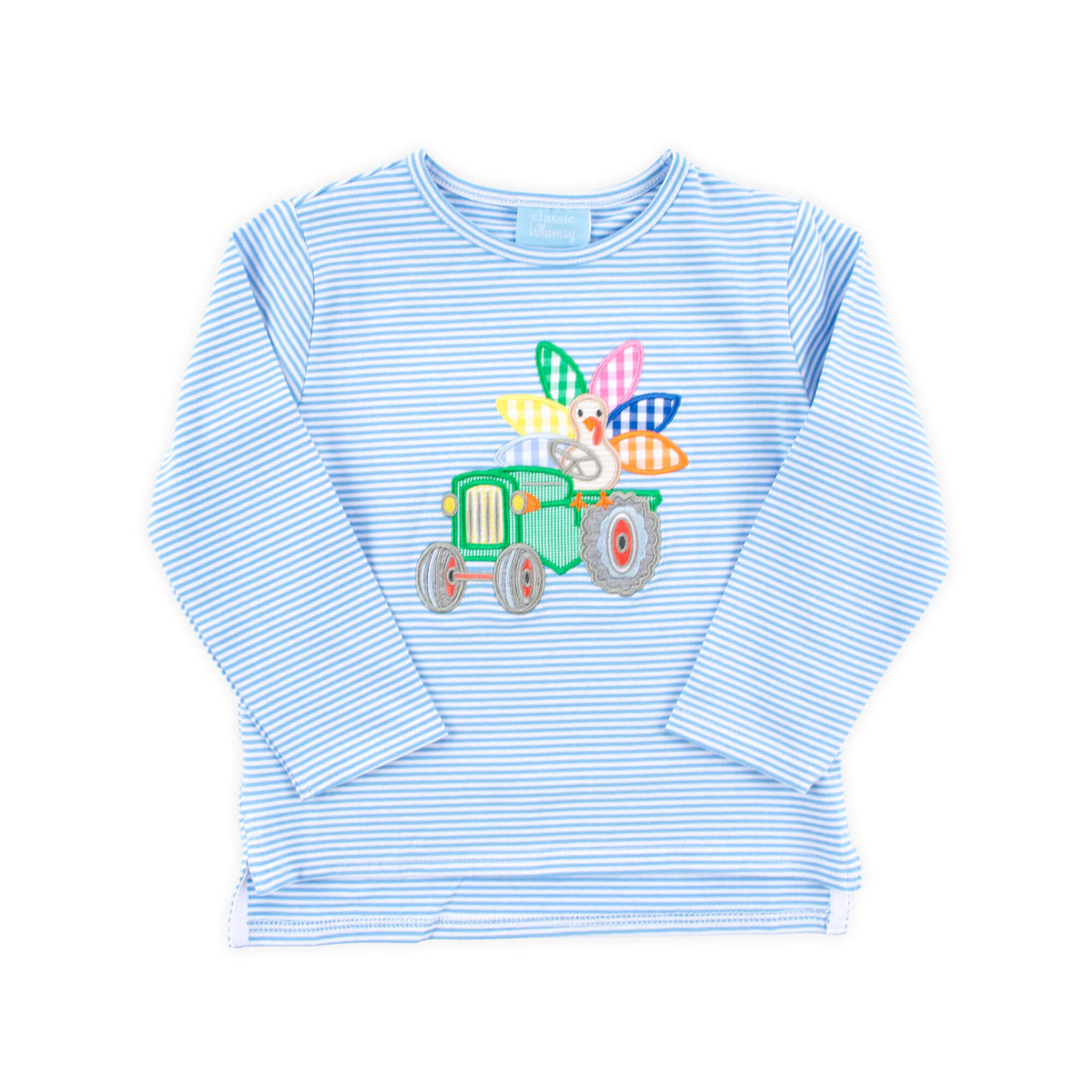 Turkey Tractor Blue Stripe Long Sleeve Shirt