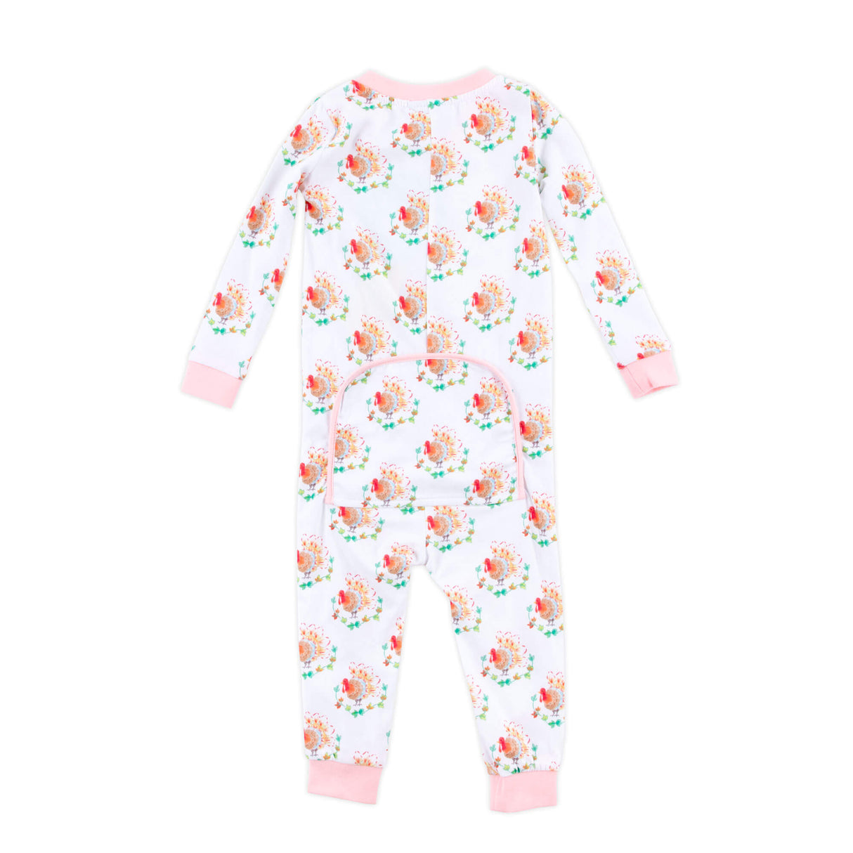 Feathery Turkey Pink Zip Sleeper