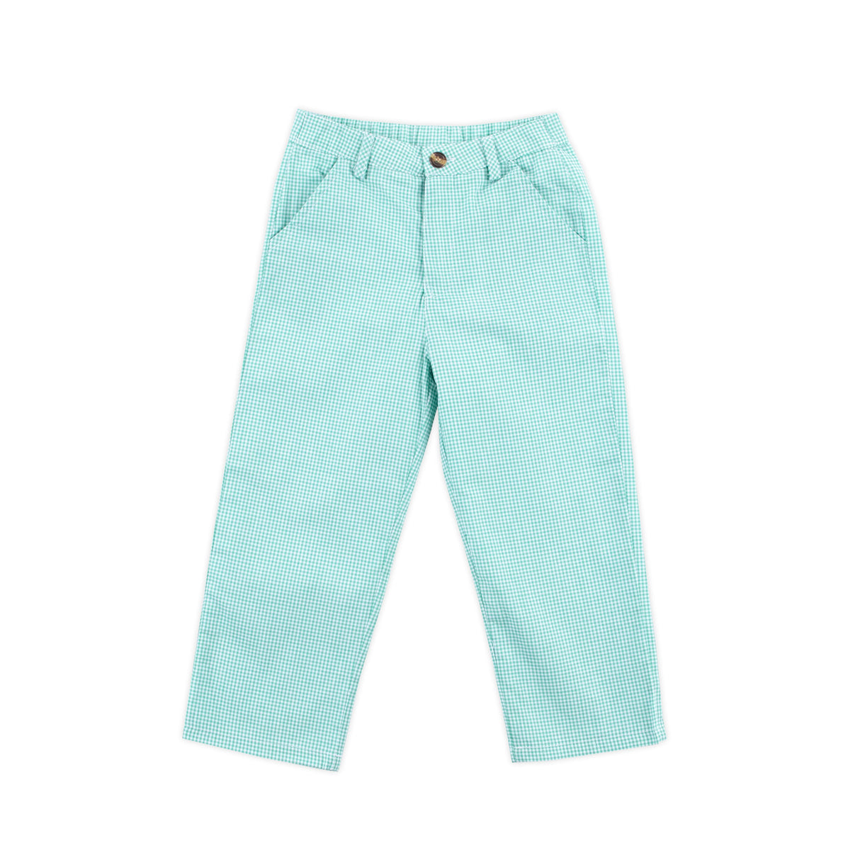 Mint Green Gingham Standard Pants