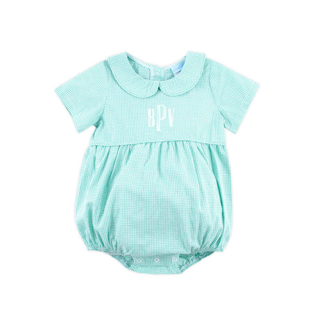 Mint Green Gingham Collared Bubble