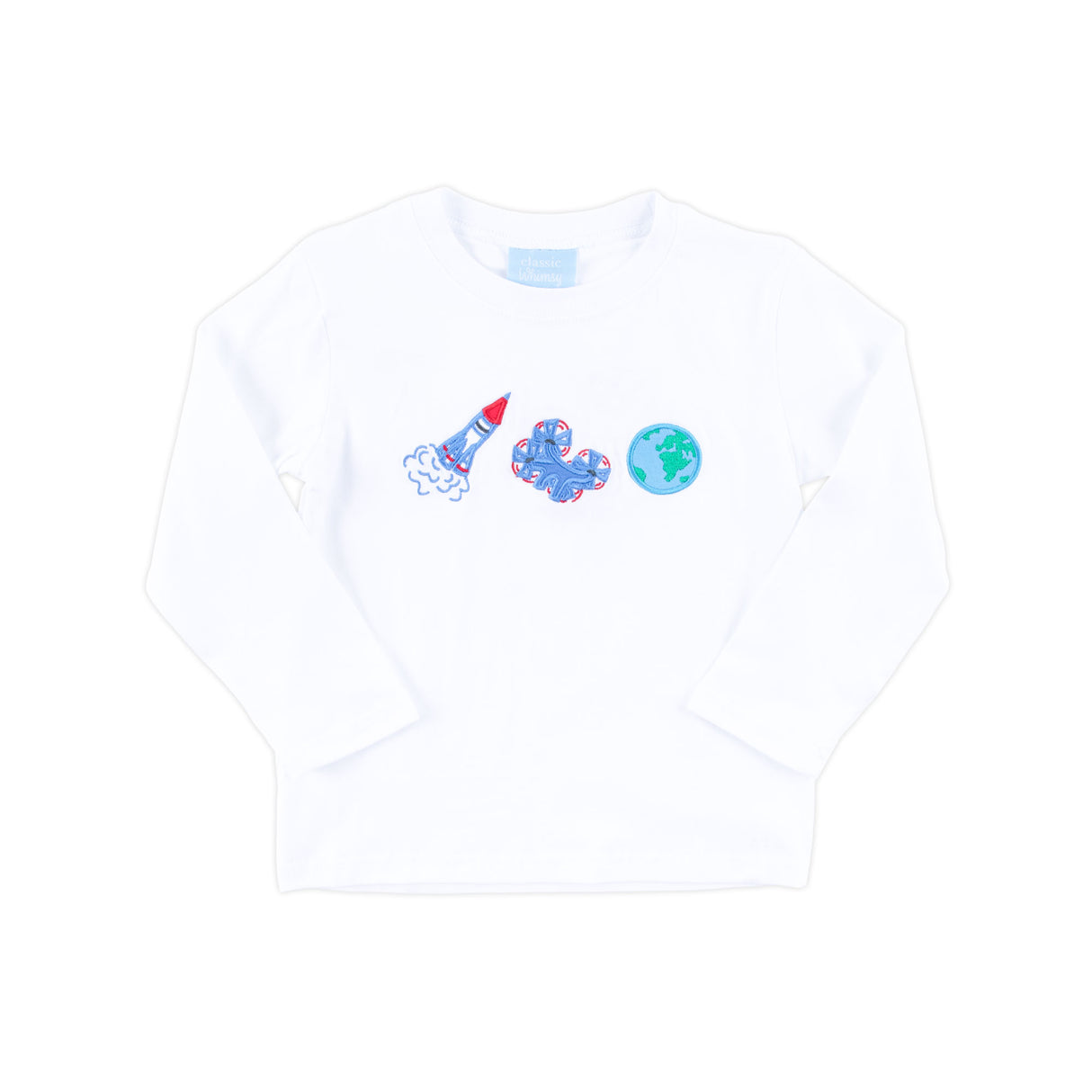 Space White Long Sleeve Shirt