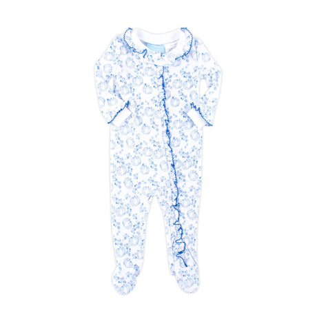 Pumpkin Blue Toile Zip Sleeper