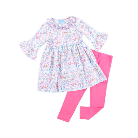 Birthday Girl Ruffle Collared Long Sleeve Legging Set