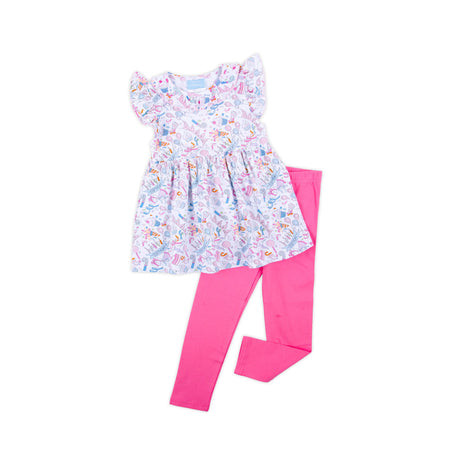 Birthday Girl Ruffle Collared Legging Set