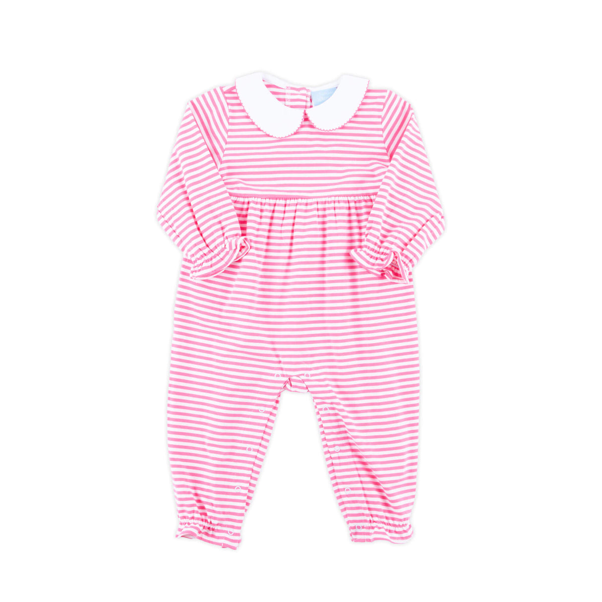 Hot Pink Stripe Ruffle Romper