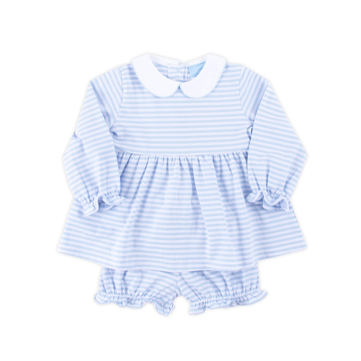 French Blue Stripe Riley Bloomer Set