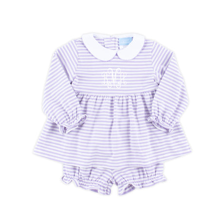 Purple Stripe Riley Bloomer Set