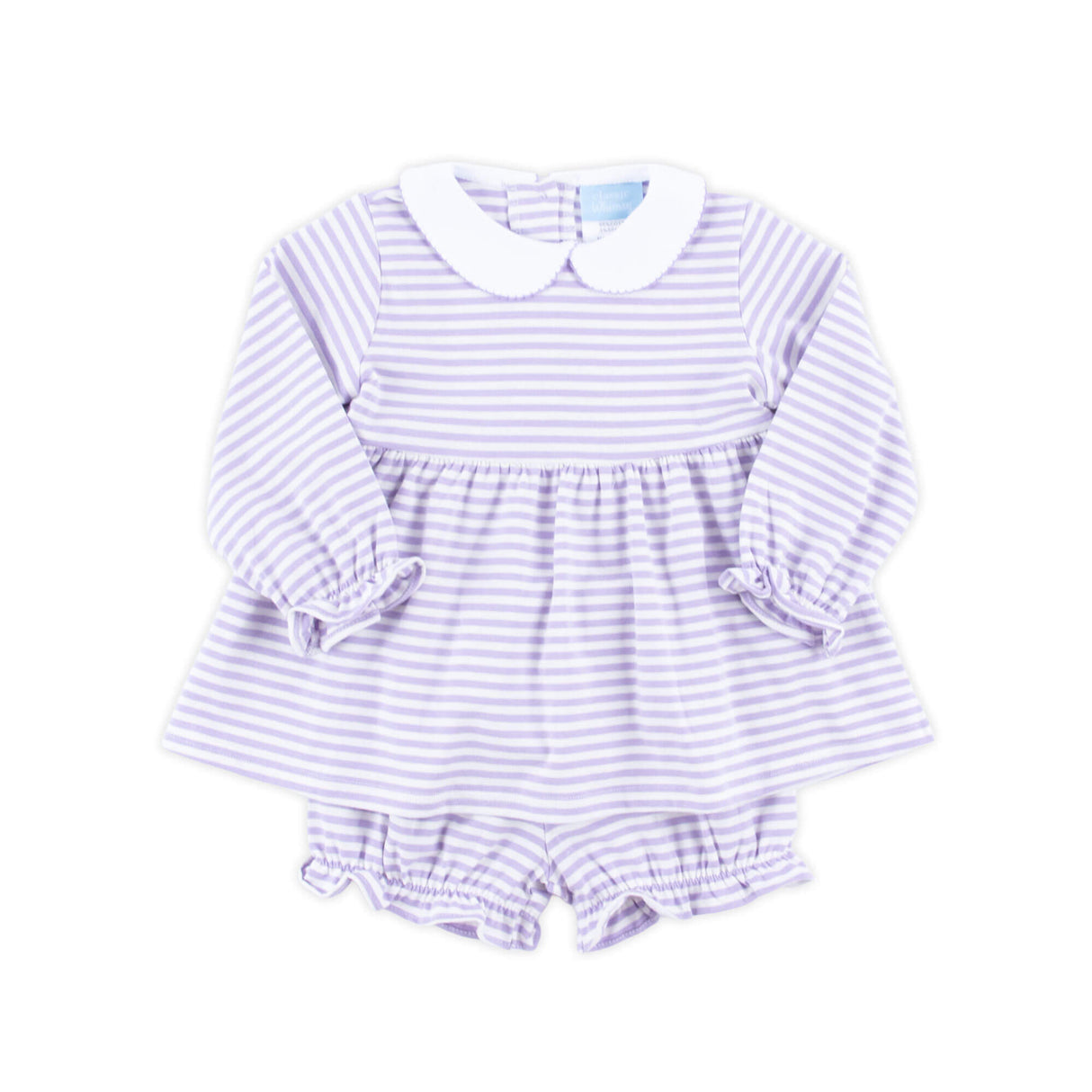 Purple Stripe Riley Bloomer Set