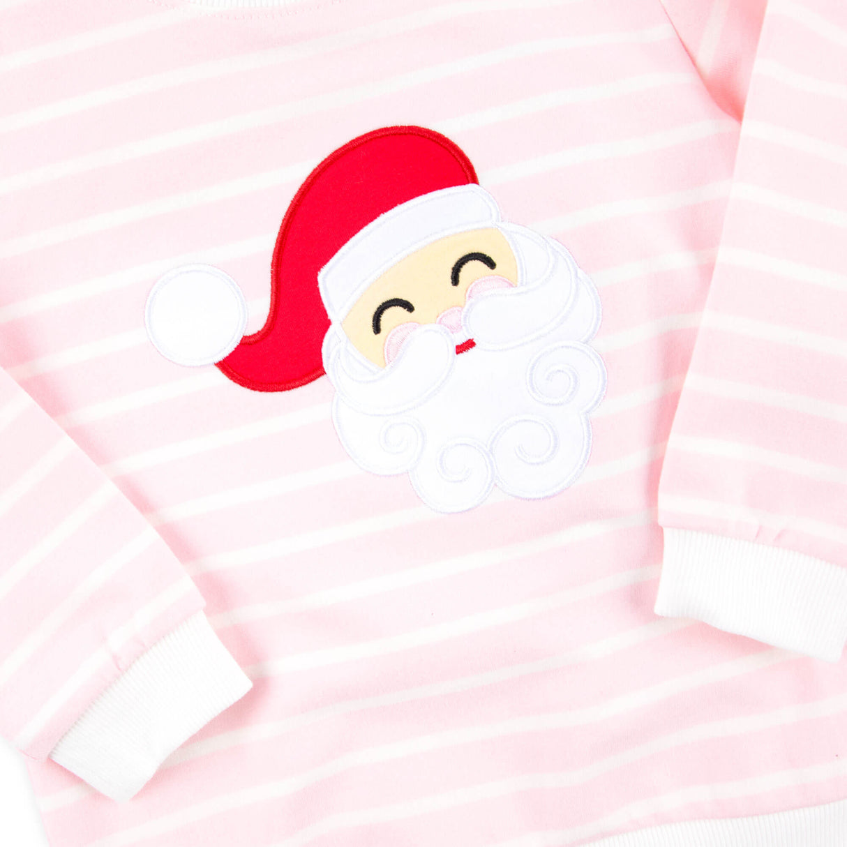 Happy Santa Pink Stripe Jogger Set