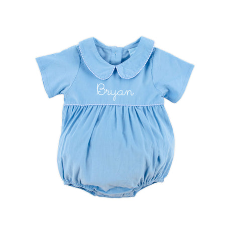 Light Blue Corduroy Collared Bubble