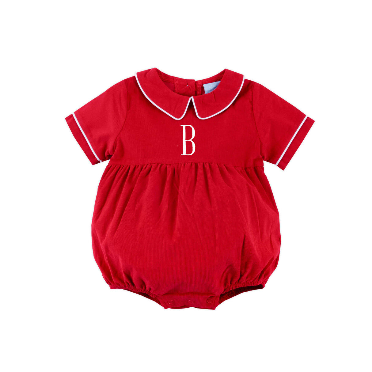 Red Corduroy Collared Bubble
