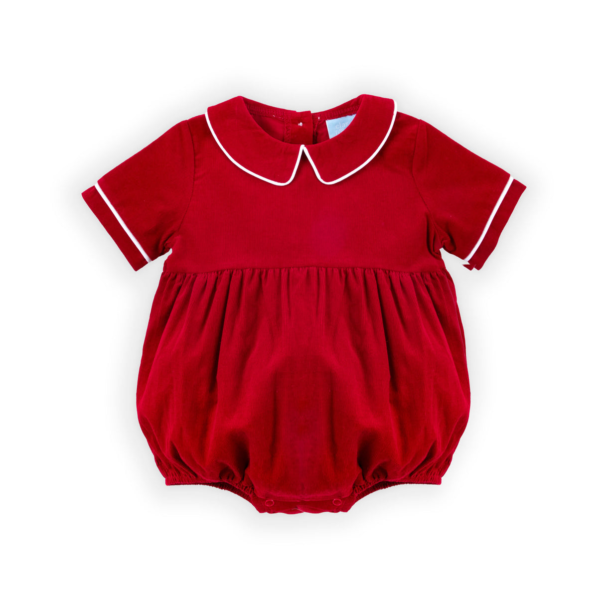 Red Corduroy Collared Bubble