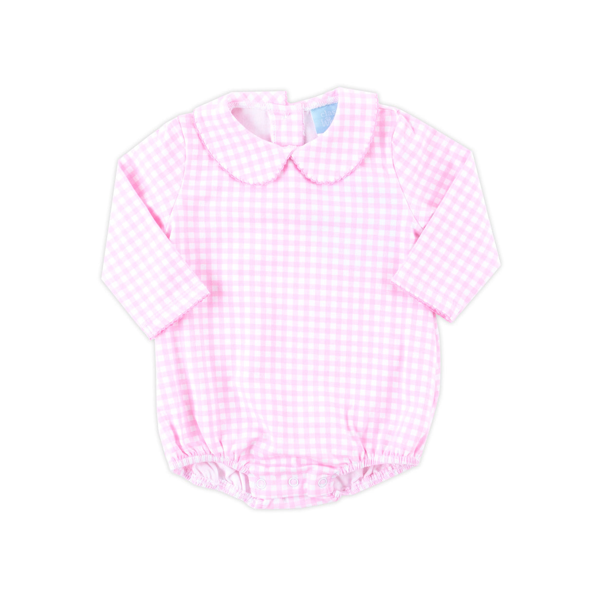 Pink Gingham Long Sleeve Bodysuit