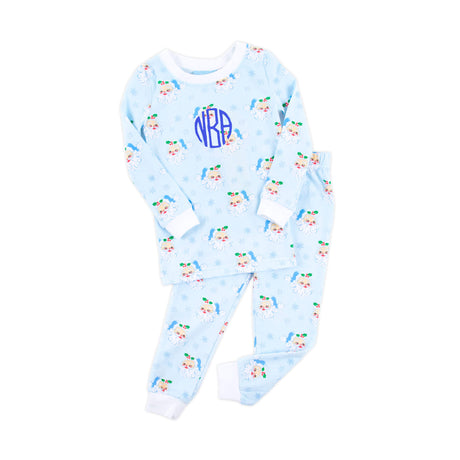 Vintage Santa Blue Pajamas