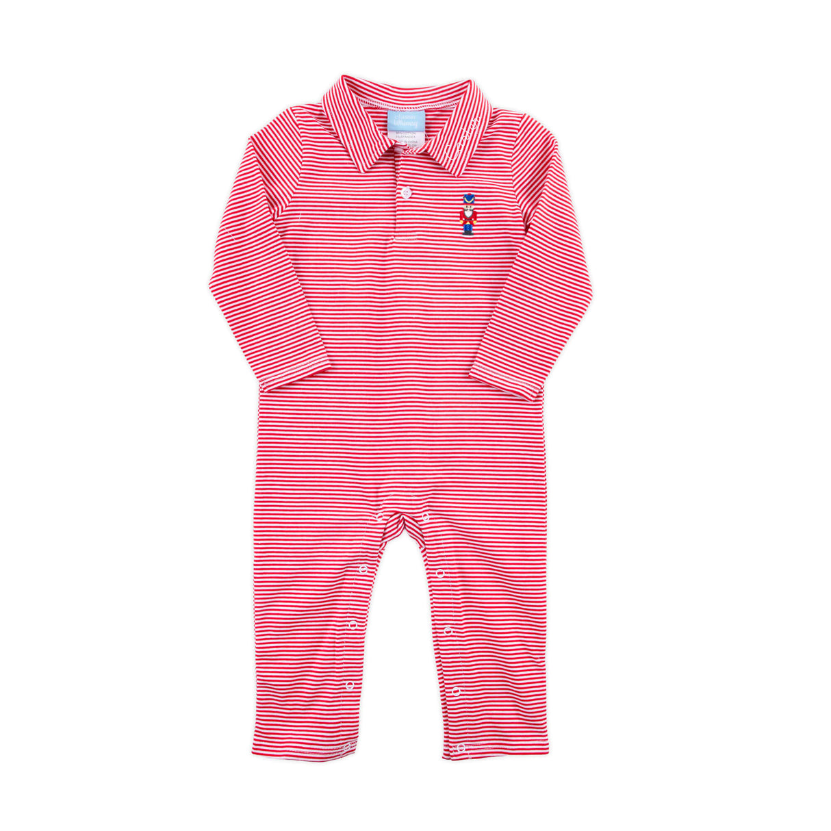 Nutcracker Red Stripe Polo Romper