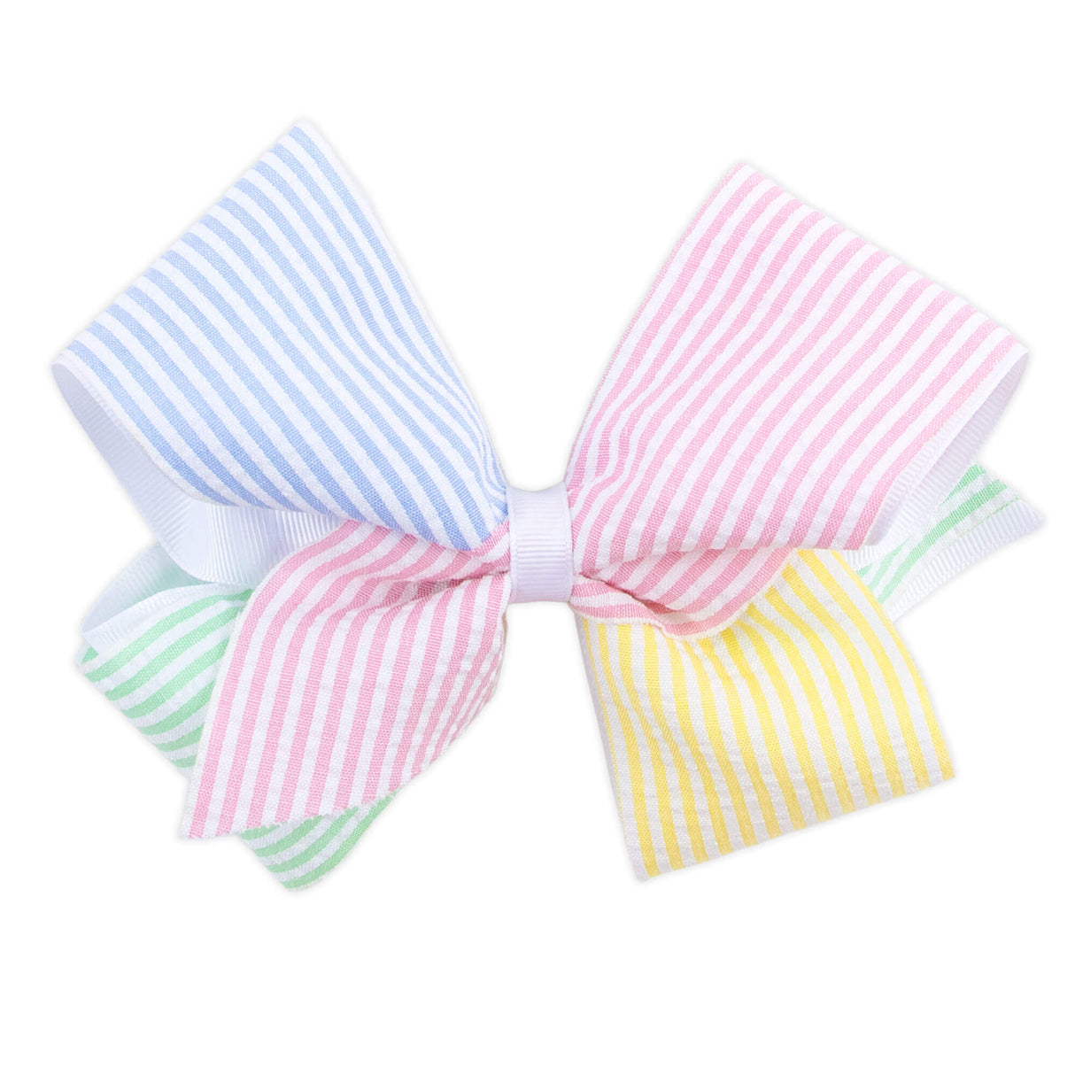 Stripe Seersucker Hair Bow