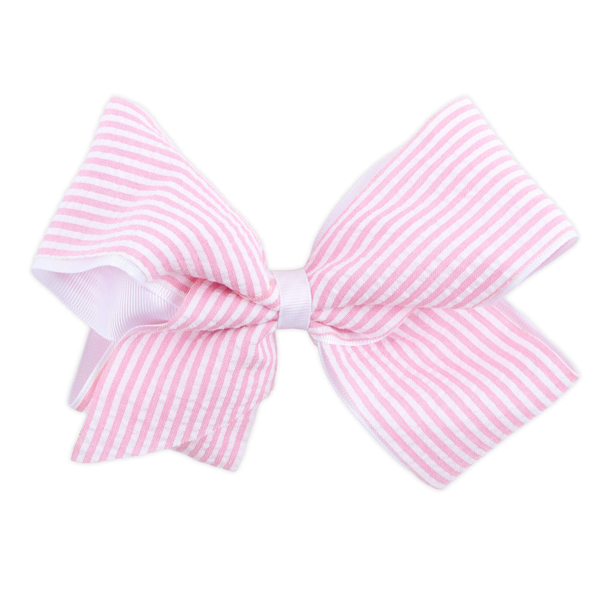 Stripe Seersucker Hair Bow