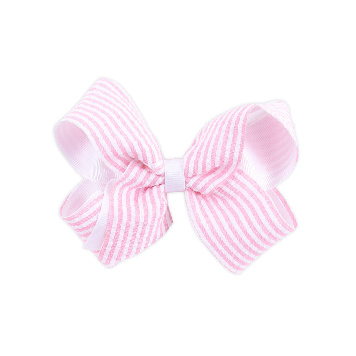 Stripe Seersucker Hair Bow
