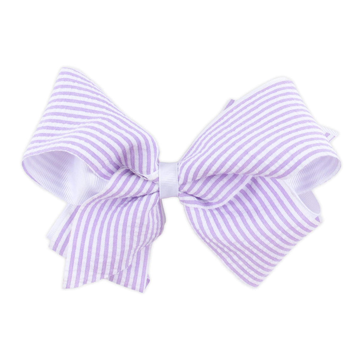 Stripe Seersucker Hair Bow