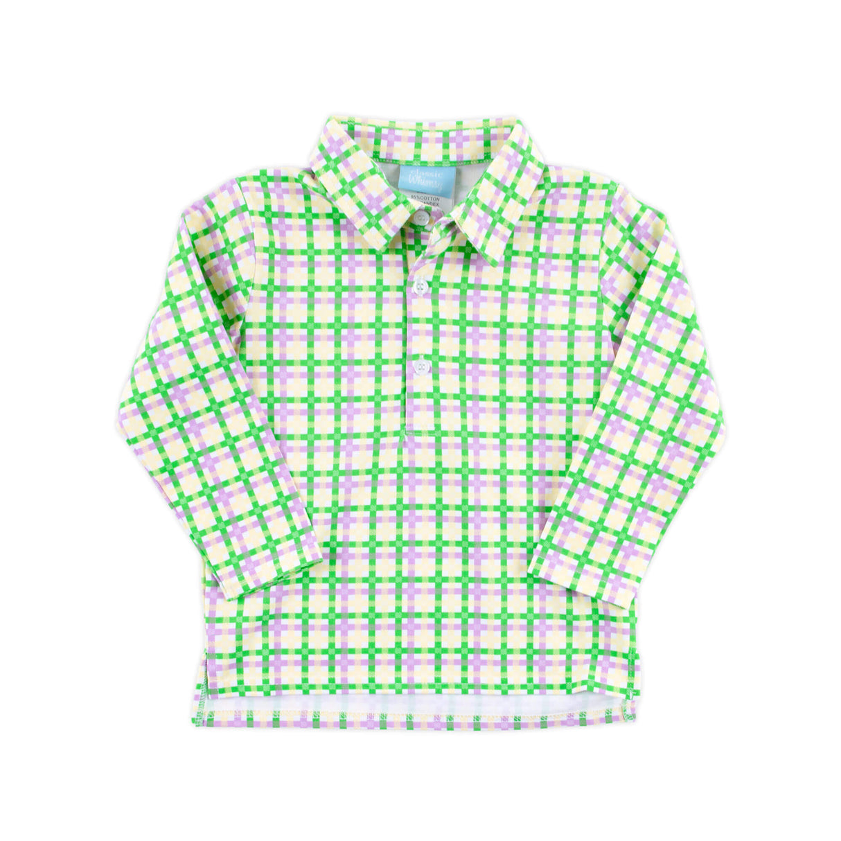 Mardi Gras Plaid Polo