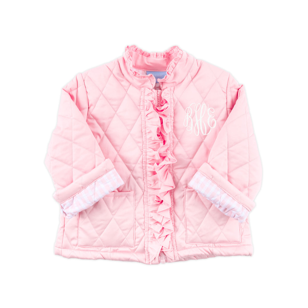 Pink Ruffle Quilted Coat