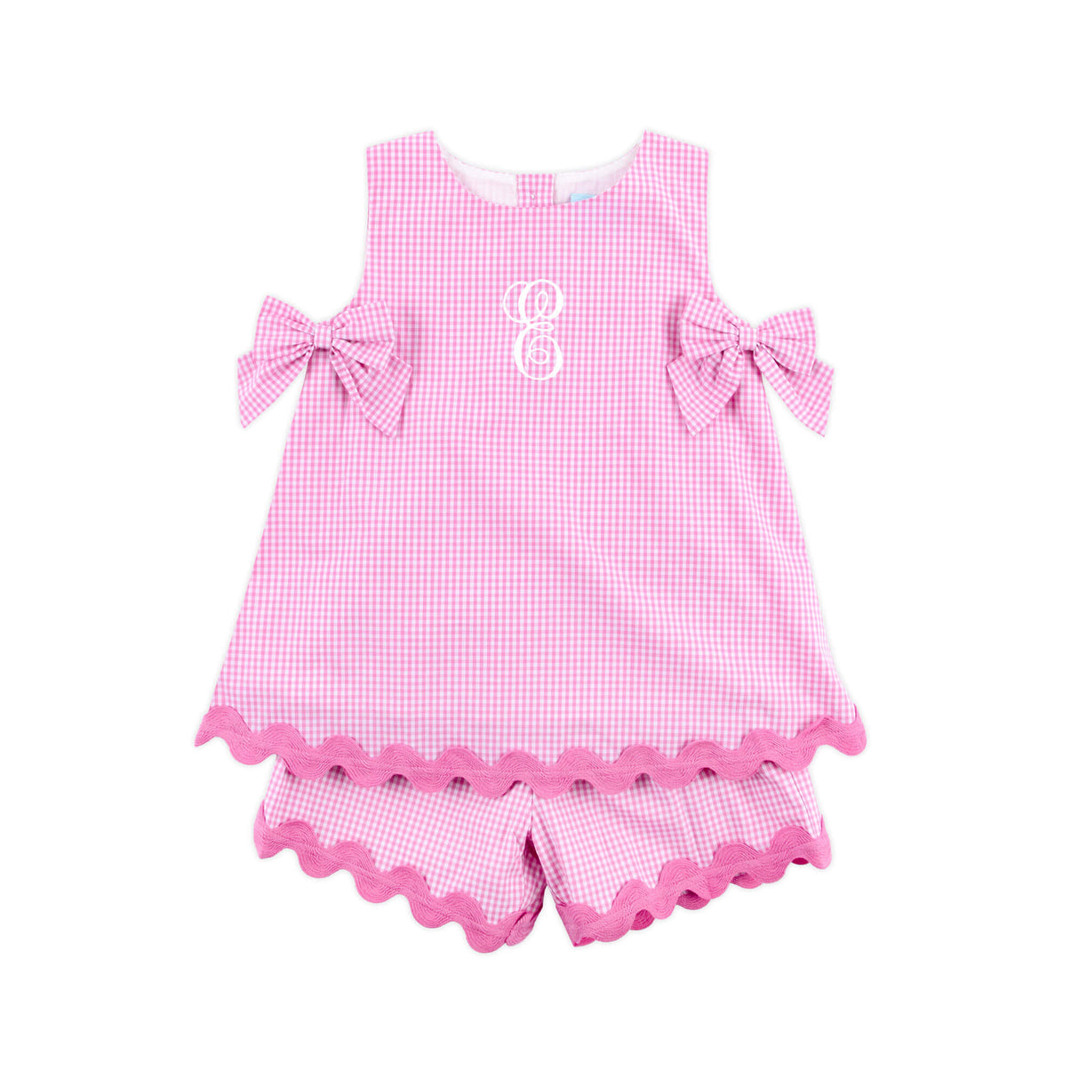 Light Pink Gingham Eleanor Short Set