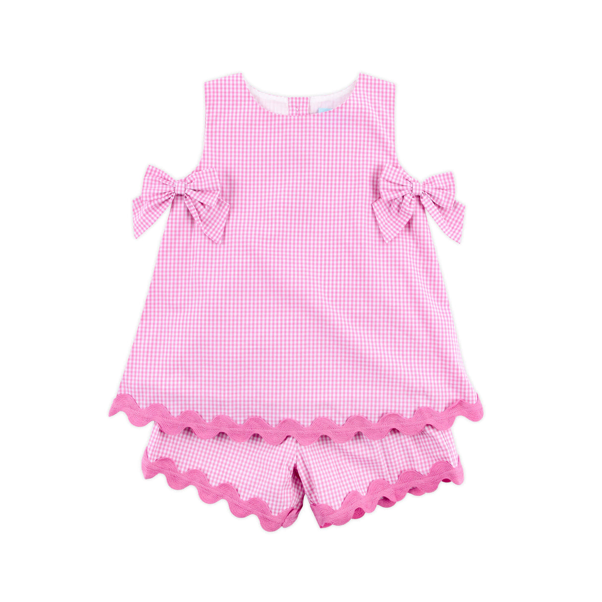 Light Pink Gingham Eleanor Short Set