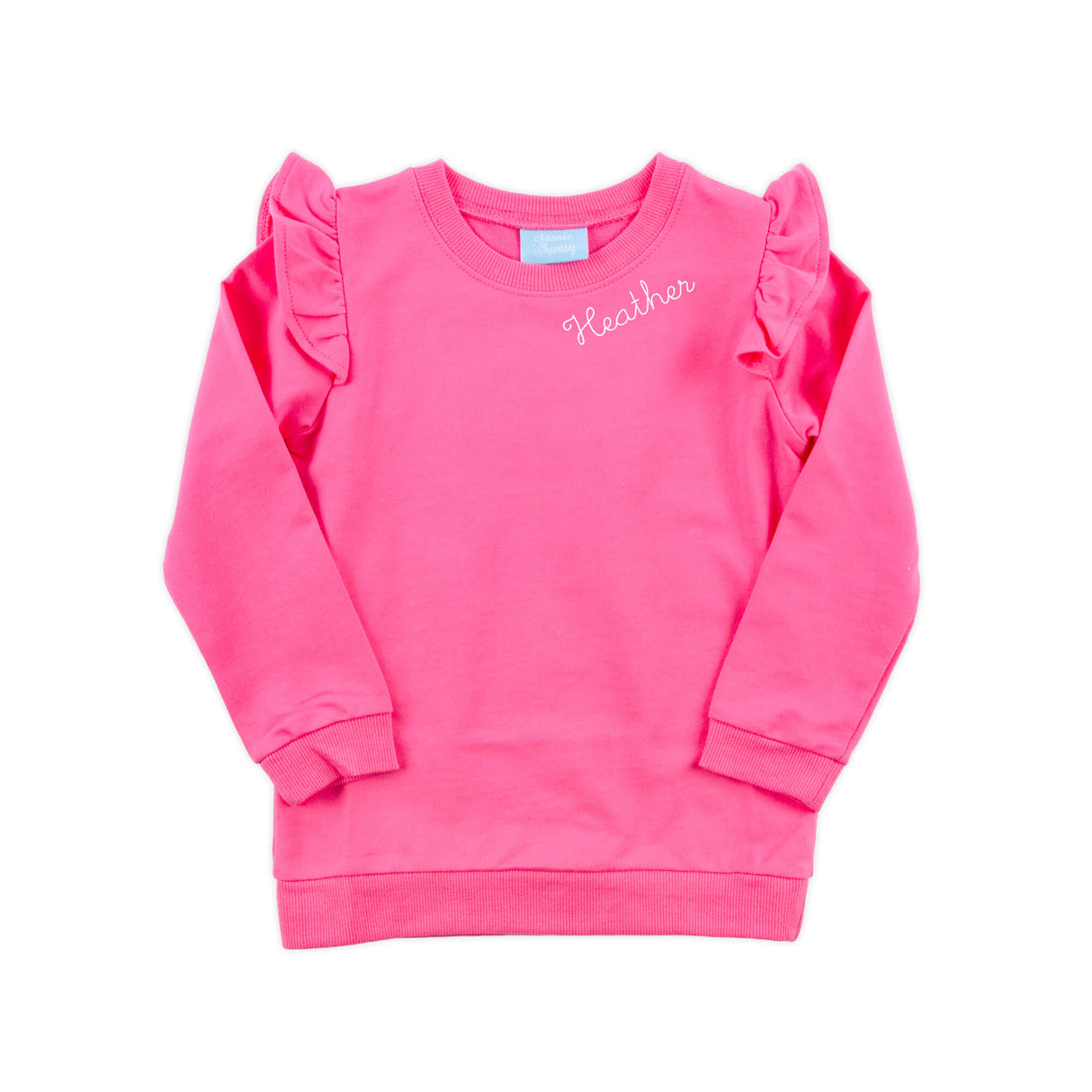 Pink Ruffle Sweatshirt