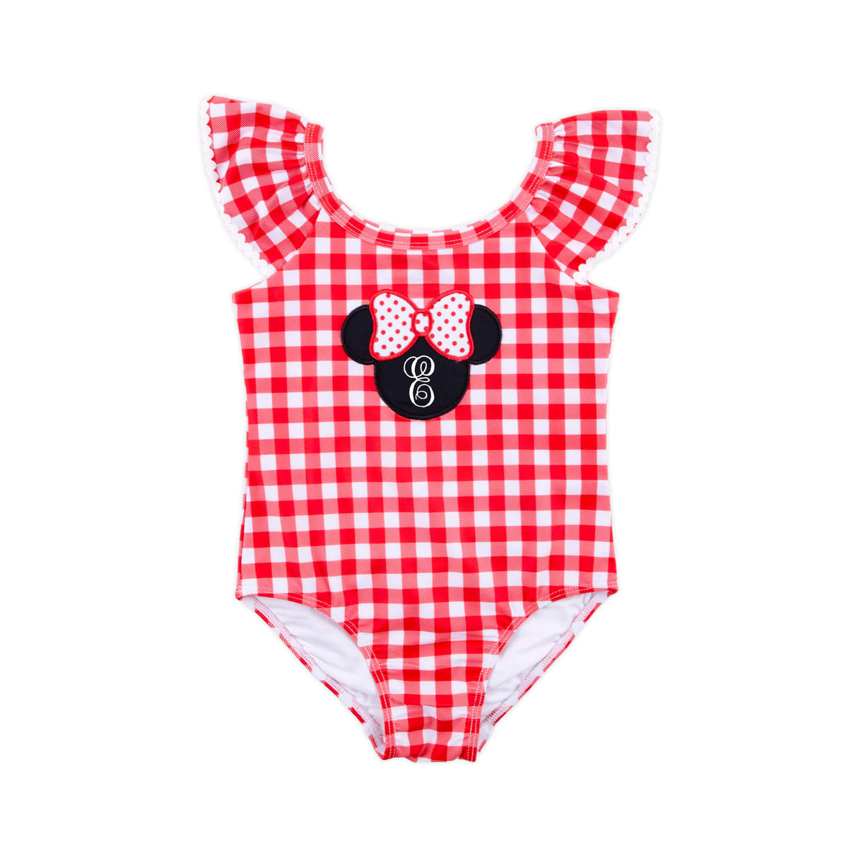 Mouse Ears Red Gingham One Piece Swimsuit