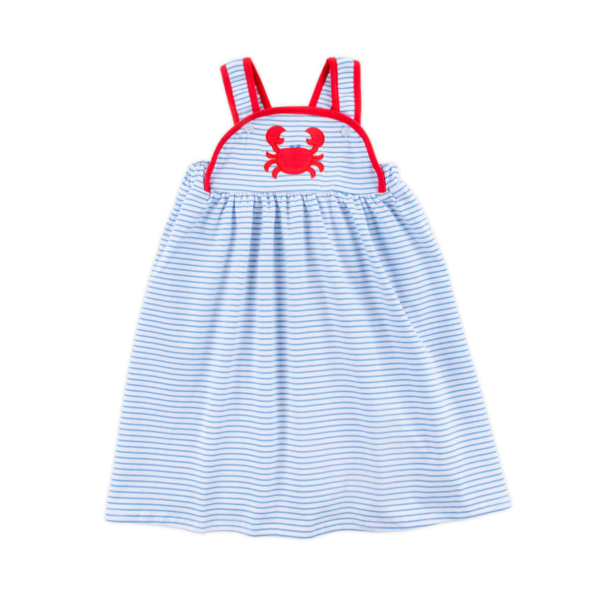 Coastal Crab Blue Stripe Skyler Dress