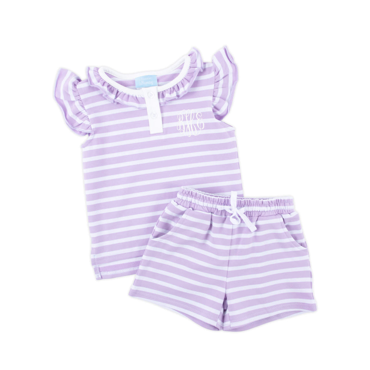 Lavender Stripe Nina Short Set