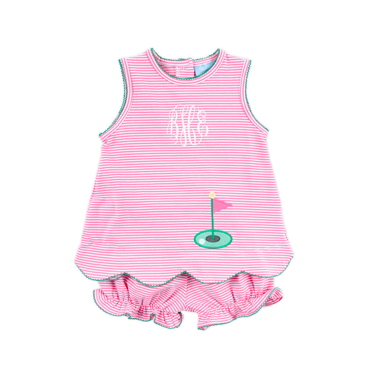 Golf Life Pink Stripe Cleo Bloomer Set