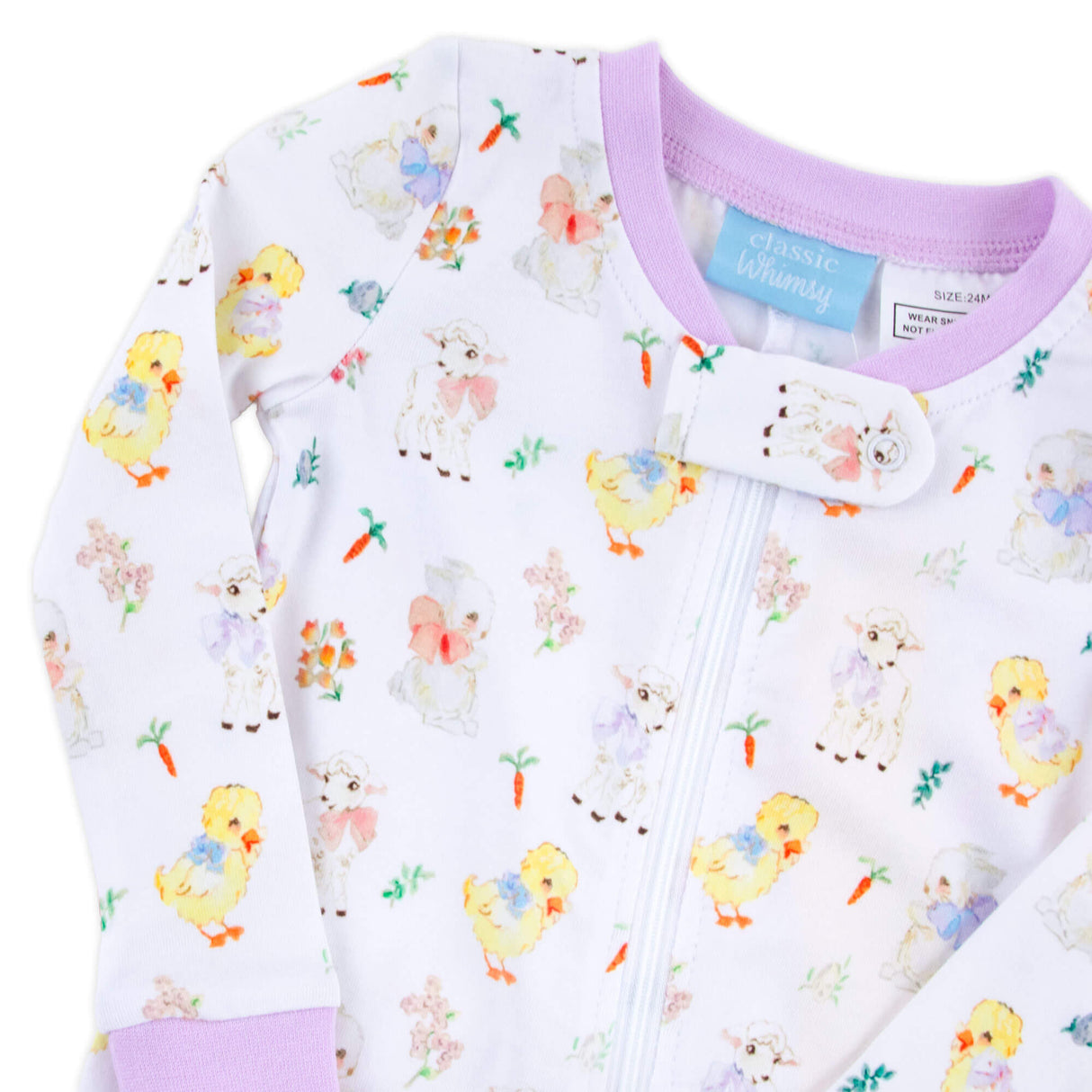 Bunny & Friends Purple Zip Sleeper