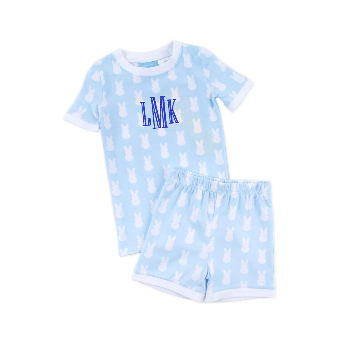 Bunny Peeps Light Blue Short Pajamas